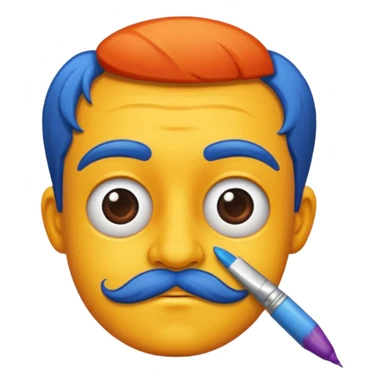 caricature style paint sticker