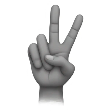 Peace sign with tongue sticker