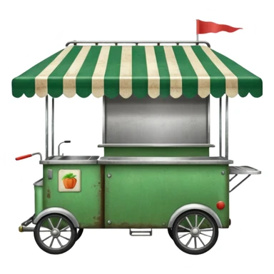 green food cart. sticker