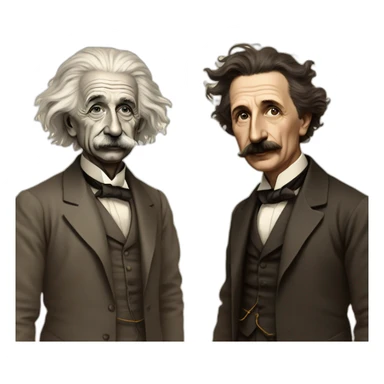 Albert Einstein and Nicola Tesla sticker