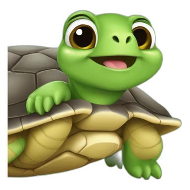 Loutres sur une tortue sticker
