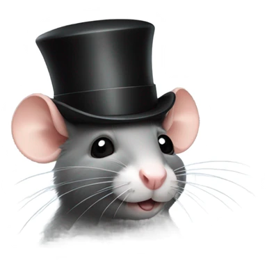 Rat in a top hat sticker