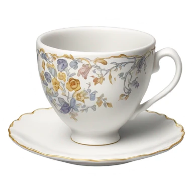 Tea cup and saucer set up sticker