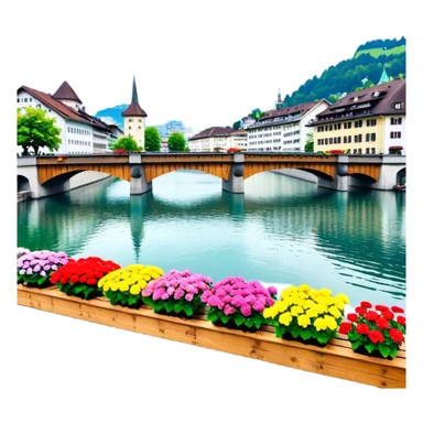 kapellbrücke in luzern sticker