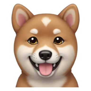 cute black shiba puppy sticker