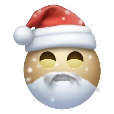 Snowball with a christmas hat sticker