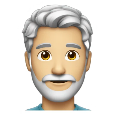 Handsome man with dark grey hair and beard sticker