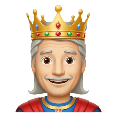 Burger King Crown guy with long grey hair and no facial hair sticker