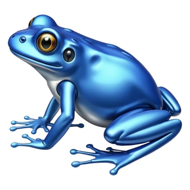 bionic blue frog sticker