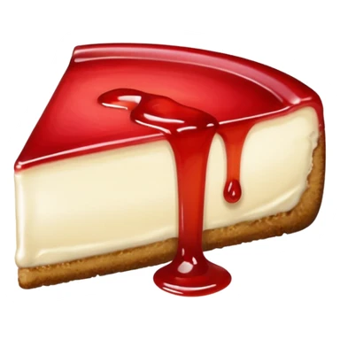 cheesecake with stawberry jam in it sticker
