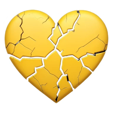 Yellow broken heart emoji sticker
