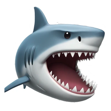 Shark with cown sticker