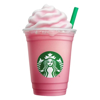 Realistic Starbucks iced pink drink sticker