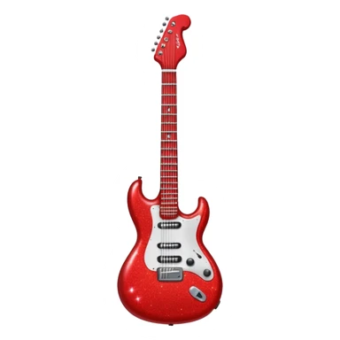 red glitter guittar sticker