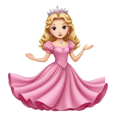Glinda in a pink dress sticker