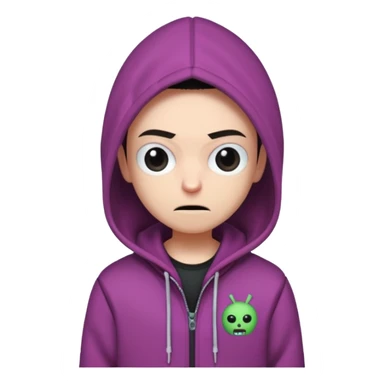 Joe Bart the YouTuber wearing a Gir from invader Zim hoodie. sticker