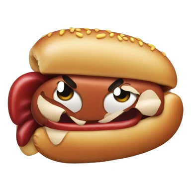 angry hotdog sticker