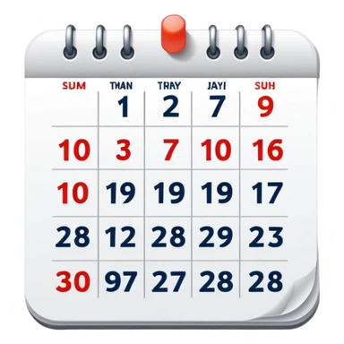 calendar with 36 number sticker