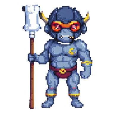 Cyclops with club sticker