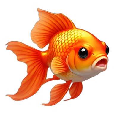 Red ryukin goldfish sticker