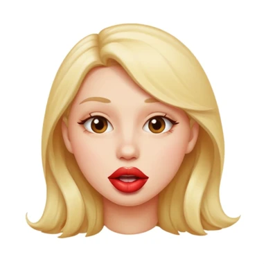 Lip biting sexy face sticker