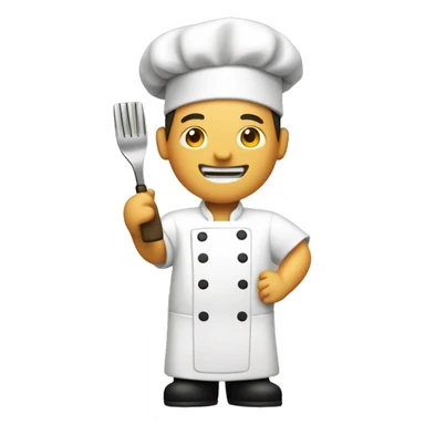 Chef cooking in hibachi restaurant sticker