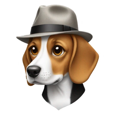 Beagle with fedora  sticker