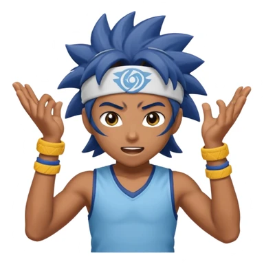 Beyblade with smart anime type player sticker