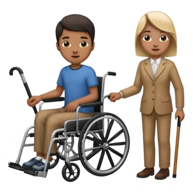 🧑‍🦼 and 🧑‍🦯 combined sticker