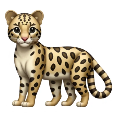 clouded leopard full body sticker