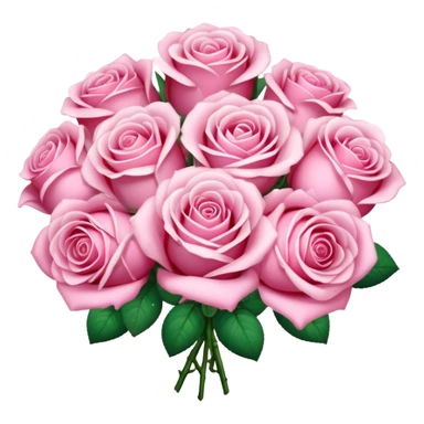 A sparkly beautiful cute pretty aesthetic soft-pink rose bouquet sticker
