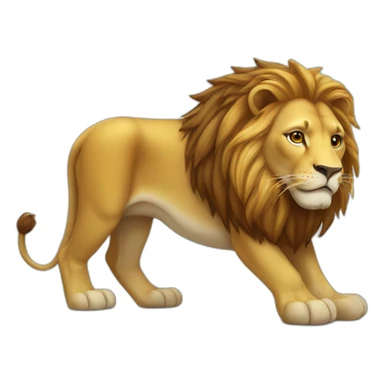 Lion sur tortue sticker