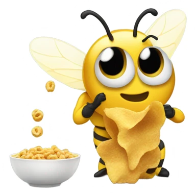 Farting bee eating cereal  sticker