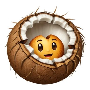 coconut with shall sticker