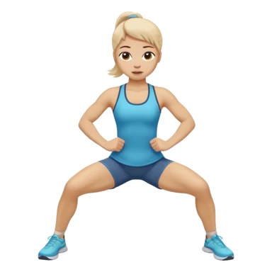 girl doing lunges sticker