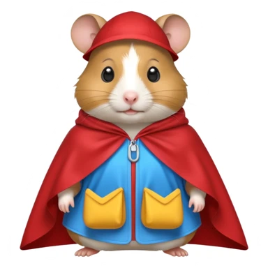 hamster wearing a poncho sticker