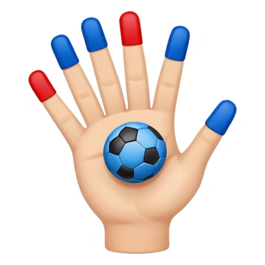 Finger football  in blue (#00A3E0) and red (#F9423A)  sticker