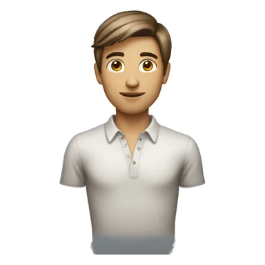 Skinny guy with straight hair. Medium skin sticker