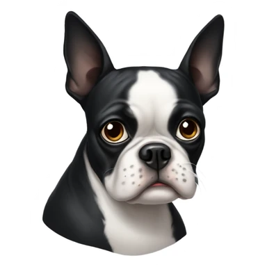 Sad Boston terrier  sticker