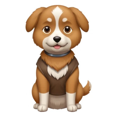 dog wearing a t-shirt sticker