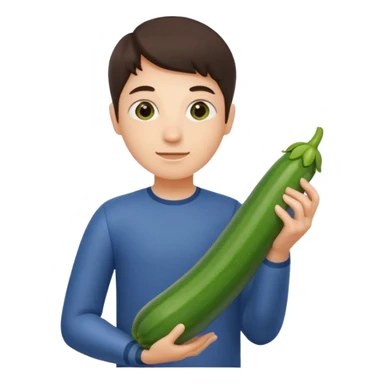 peppermint carrying a zucchini sticker