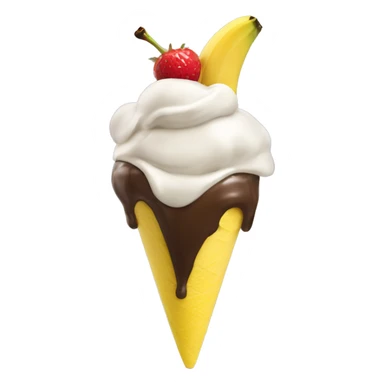 banana split sundae  sticker
