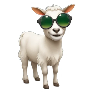 Cabra con lentes de sol sacando la lengua sticker