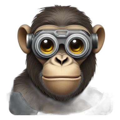 ape with camera goggles sticker