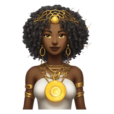 Technomancy Goddess is a mystical being who controls both magic and technology. She can cast spells on technological networks. Her powers blend the ancient art of magic with advanced cybernetics and technology. She can command machines sticker