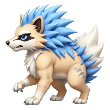 Mega lucario and mega Absol fusion full body four legs sticker