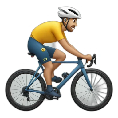 Ciclista con lunar en el ojo sticker