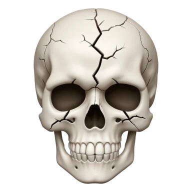 Mind blown skull face for png sticker