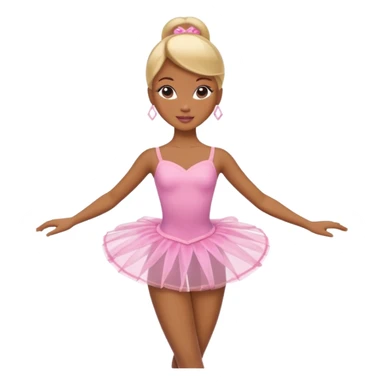 brown skin blonde barbie ballerina  sticker