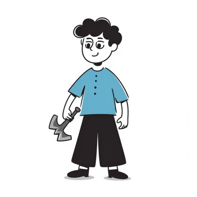 Minecraft Steve character in hand drawn doodle style sticker